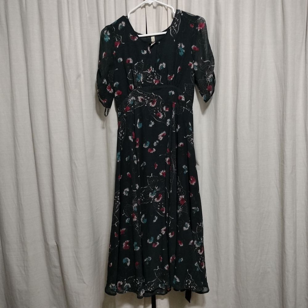 Boho-Chic Free People Bonnie Midnight Midi Dress